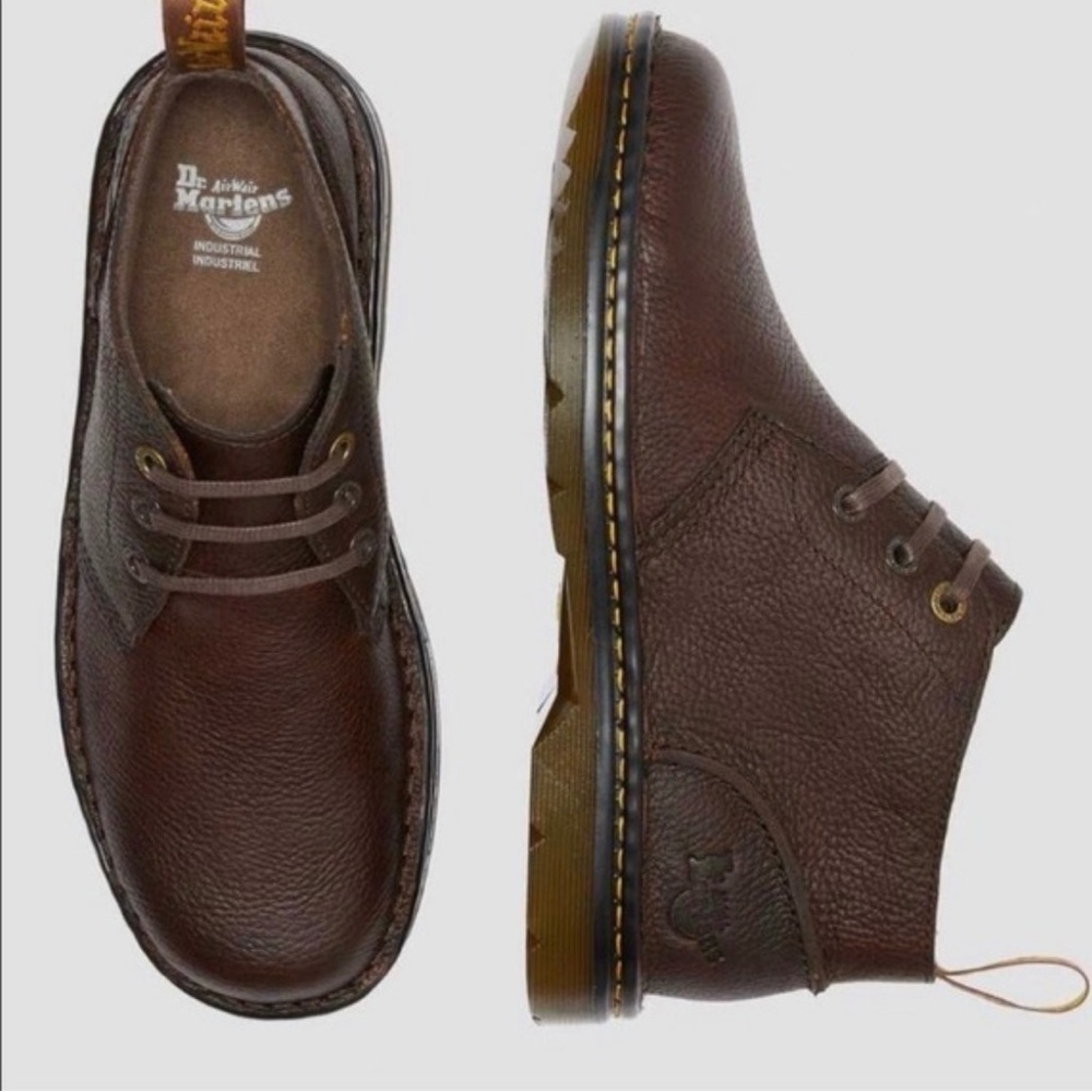 Dr. Martens Sussex Industrial Brown Leather Boots - Picture 5 of 8